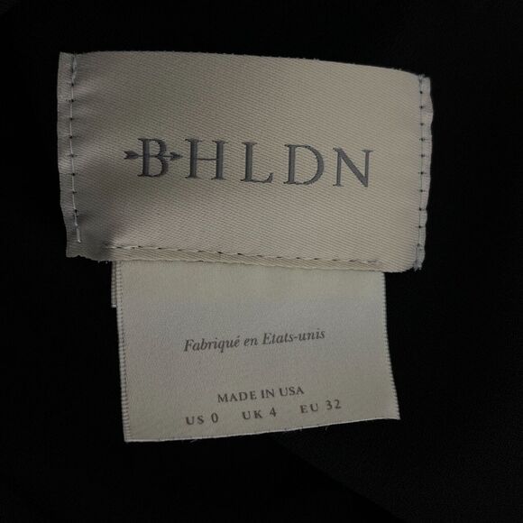 BHLDN Anthropologie Black One Shoulder Windham Wide Leg Jumpsuit Women's Size 0 - Picture 3 of 9